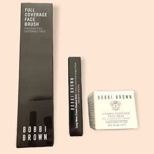 NIB Bobbi Brown Full Coverage Face Brush Shadow Stick Vitamin Enriched Face Base